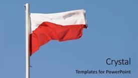  Presentation with poland - PPT layouts featuring polish flag background and a teal colored foreground
