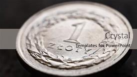  Presentation with loan - Presentation with polish-one-coin-zloty-currency background and a soft green colored foreground