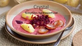  Presentation with soup - Presentation theme having polish-red-beet-soup background and a  colored foreground