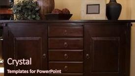  Presentation with classic ornaments - PPT layouts featuring polish wood - sideboard with ornaments background and a wine colored foreground