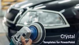  Presentation with machine - Audience pleasing slide set consisting of polished - detailing of car headlights backdrop and a wine colored foreground