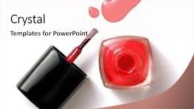  Presentation with nail - Amazing PPT theme having polished - nail polish backdrop and a white colored foreground