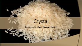  Presentation with jasmine rice brown rice black - Beautiful theme featuring polished rice isolated on black backdrop and a  colored foreground