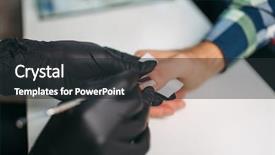  Presentation with disposal mask and gloves - Beautiful slide set featuring polishing nails to male client backdrop and a  colored foreground