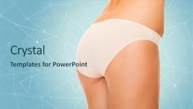  Presentation with beauty - Cool new PPT theme with polisi - beauty and slimming concept backdrop and a light blue colored foreground