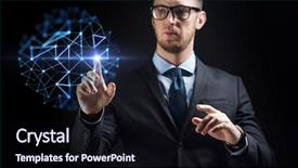  Presentation with future - Presentation theme with polisi - business people future technology background and a wine colored foreground