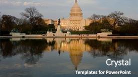  Presentation with political - Beautiful PPT theme featuring american political - capitol building in spring backdrop and a dark gray colored foreground