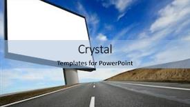  Presentation with political - Amazing PPT theme having political advertising - billboard at the road backdrop and a light blue colored foreground