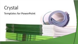  Presentation with magazines - Theme having political advertising - many magazines isolated on white background and a white colored foreground