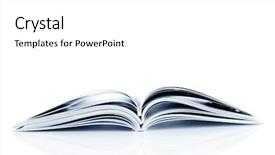  Presentation with magazines - Amazing PPT theme having political advertising - pile of open magazines isolated backdrop and a  colored foreground