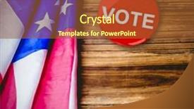  Presentation with political - PPT layouts having political button against usa flag background and a tawny brown colored foreground