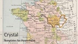  Presentation with paris france - PPT theme enhanced with political map of france background and a soft green colored foreground