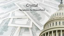  Presentation with capitol - Amazing theme having political marketing - us capitol on 100 us backdrop and a light gray colored foreground