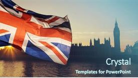  Presentation with union jack flag - Presentation theme featuring political parties - british union jack flag background and a tawny brown colored foreground