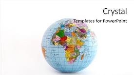  Presentation with political - Presentation design with political science - globe background and a white colored foreground