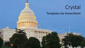  Presentation with united states capitol building - PPT theme featuring politicas de estado - united states capitol building background and a light blue colored foreground
