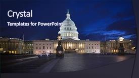  Presentation with united states capitol building - Presentation theme enhanced with politicas de estado - united states capitol building background and a navy blue colored foreground