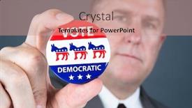  Presentation with democratic india - Amazing presentation theme having politician-holds-up-a-democratic backdrop and a coral colored foreground