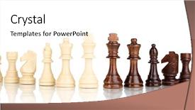  Presentation with chess pieces - Presentation theme having politics game - chess pieces isolated on white background and a cream colored foreground