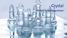  Presentation with politics - Theme featuring politics game - glass chess background and a sky blue colored foreground