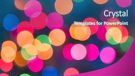  Presentation with blur - Audience pleasing presentation theme consisting of polka dot - blur lights defocused background backdrop and a ocean colored foreground