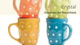  Presentation with white - PPT theme having polka-dot-mugs-isolated background and a blonde colored foreground