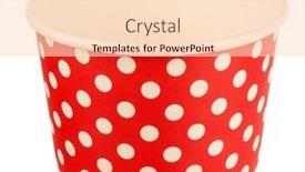  Presentation with paper - Presentation theme consisting of polka-dot-red-white-spotted background and a lemonade colored foreground