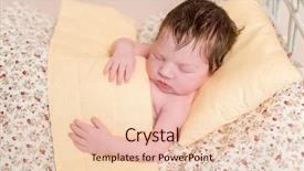  Presentation with christmas baby jesus sleeping - Presentation theme with polkadots - adorable hairy baby sleeping background and a  colored foreground