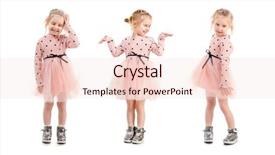  Presentation with moving libre - Amazing slide deck having polkadots - amazing kid with lovely hairstyle backdrop and a  colored foreground