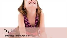  Presentation with black women and teen girls - Slide set consisting of polkadots - cute teen girl wearing black background and a  colored foreground