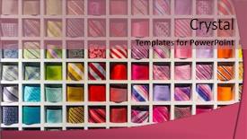  Presentation with political spectrum - PPT layouts enhanced with polkadots - rack with neatly rolled up background and a  colored foreground