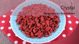  Presentation with goji - Cool new presentation theme with polks dots - goji berries on plate backdrop and a coral colored foreground