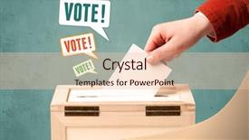  Presentation with voting - Theme featuring poll - hand placing a voting slip background and a lemonade colored foreground