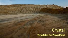  Presentation with polluted - Amazing theme having polluted-cracked-soil-on-territory backdrop and a tawny brown colored foreground
