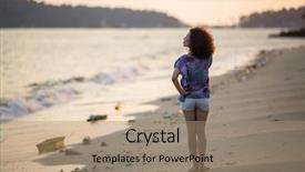  Presentation with polluted - Audience pleasing PPT layouts consisting of polluted tropical beach environmental problem backdrop and a coral colored foreground