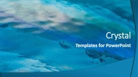  Presentation with floating - PPT theme enhanced with polluting oil slick floating background and a ocean colored foreground