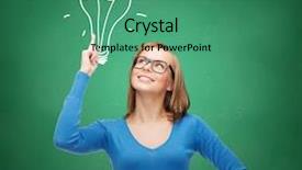  Presentation with light bulb - Audience pleasing presentation theme consisting of point pollution - advertisement and electricity concept backdrop and a ocean colored foreground