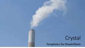  Presentation with smoke - Beautiful slides featuring environmental pollution - chimney and smoke backdrop and a  colored foreground