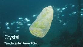  Presentation with plastic straws - Theme enhanced with pollution - plastic bags straws bottles background and a ocean colored foreground