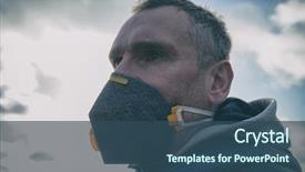  Presentation with air pollution - Slides having pollution anti-smog and virus background and a ocean colored foreground