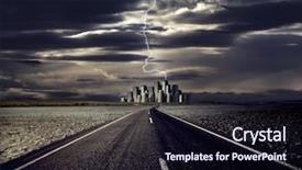  Presentation with global warming - Beautiful theme featuring pollution global warming backdrop and a wine colored foreground