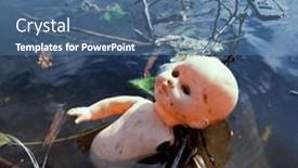  Presentation with water pollution - Slide deck with pollution-in-public-water background and a teal colored foreground