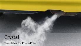  Presentation with combustible - Amazing slide deck having pollution of environment by combustible backdrop and a light gray colored foreground