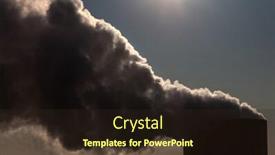  Presentation with climate - Presentation design consisting of pollution-or-smoke-coming background and a wine colored foreground