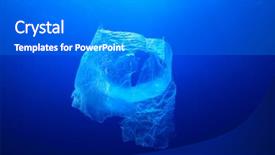  Presentation with plastic pollution - Colorful theme enhanced with pollution problem - plastic bag backdrop and a gray colored foreground