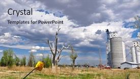  Presentation with pollution - Presentation design having end world - pollution background and a light blue colored foreground