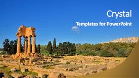  Presentation with temple - Slides featuring pollux in the valley background and a cobalt blue colored foreground