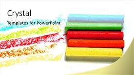  Presentation with paint art - Slides consisting of pollygraph - colored paint hand art background and a  colored foreground