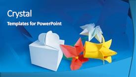  Presentation with space - Slide deck consisting of pollygraph - die cutter finishing polygraphy background background and a ocean colored foreground