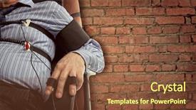  Presentation with detector - Colorful presentation enhanced with pollygraph - man passes a lie detector backdrop and a tawny brown colored foreground